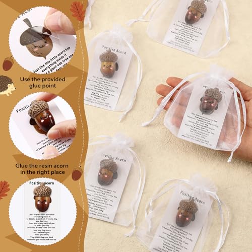 100 Set Artificial Acorn Pumpkin Decor F543775