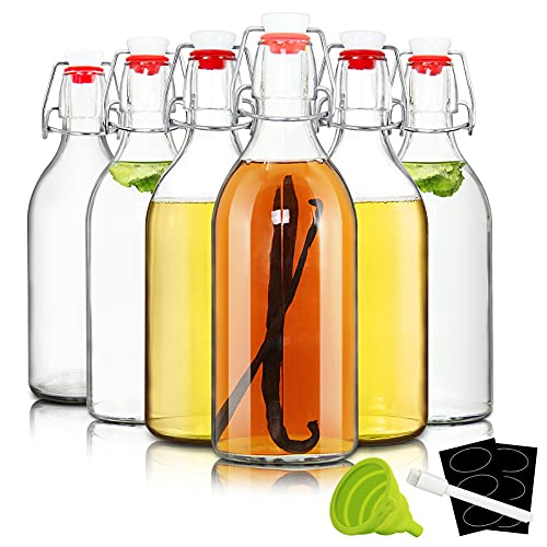 16 oz Glass Swing Top Bottles 6 Pack M8057