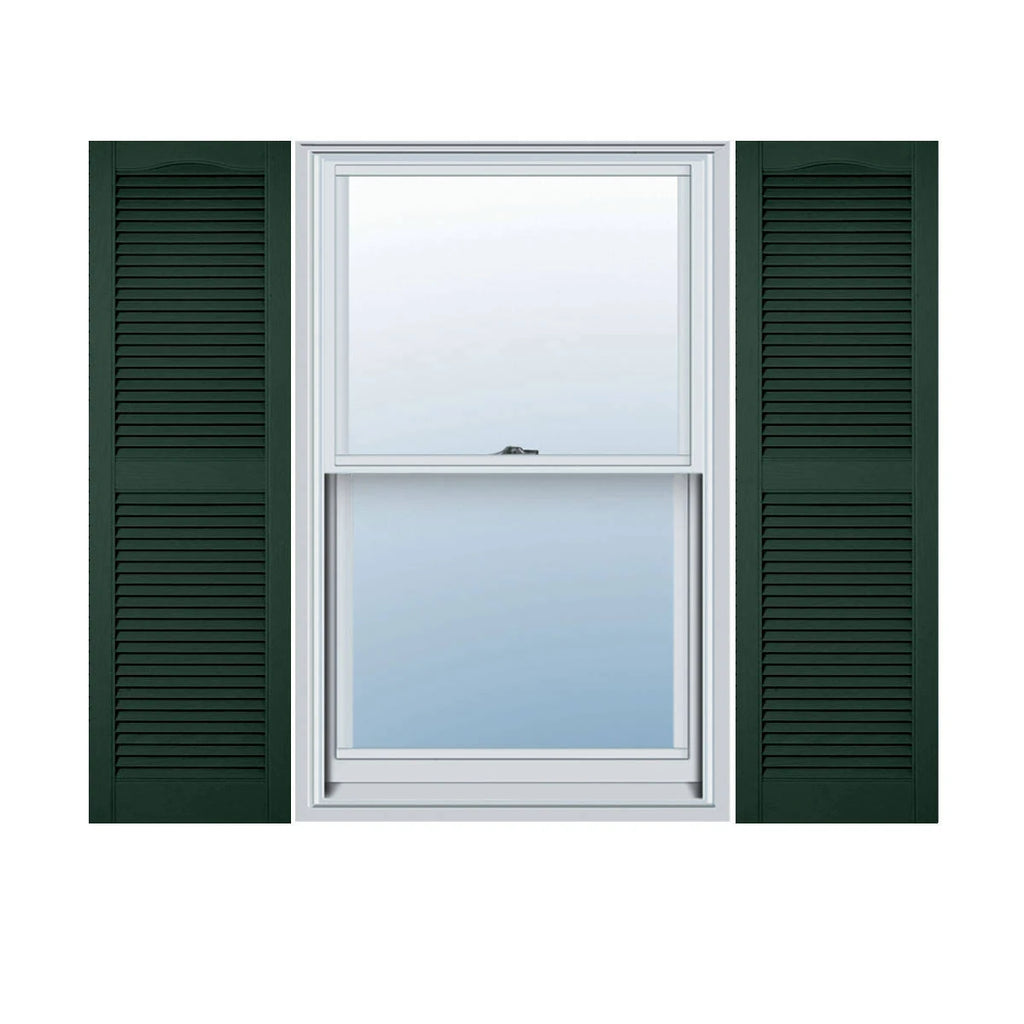 14 1/2 inch x 89 inch Vinyl Open Louver Shutters M6500