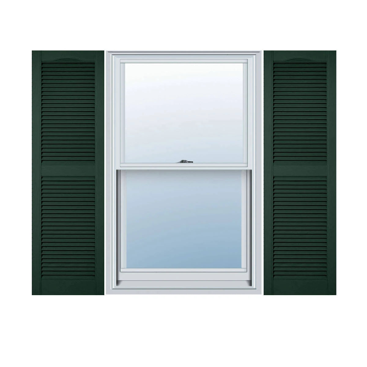 14 1/2 inch x 89 inch Vinyl Open Louver Shutters M6500