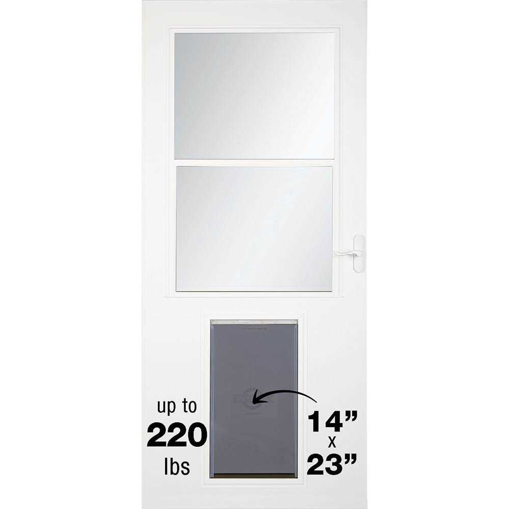 White High-view Wood Core Storm Door H9562
