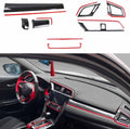 Carbon Fibre ABS Air Conditioning Outlet and Panel Instrument Panel for 10th Gen Honda Civic 2016 2017 2018 2019 2020 2021 W47035