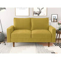 Golden Rod Velvet Square Arm Loveseat V67152