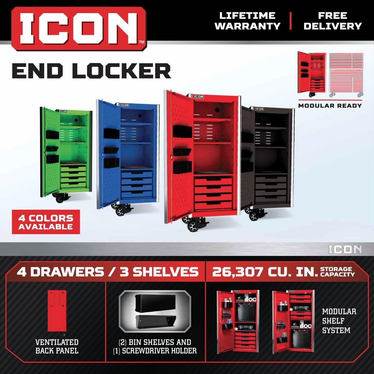 28 in. End Locker F2011