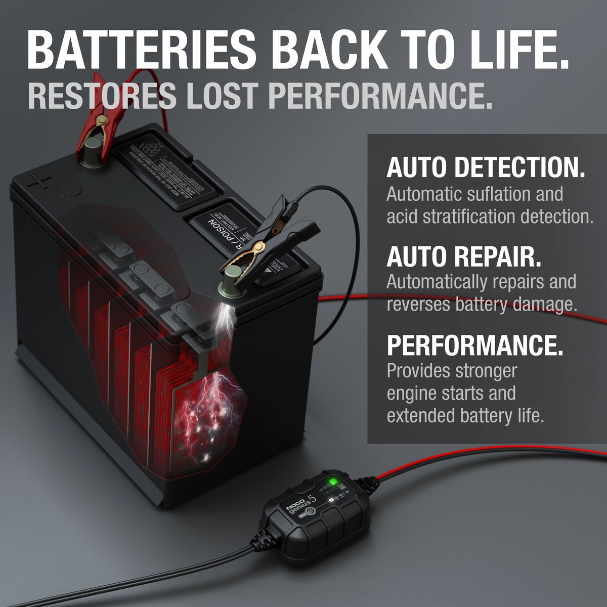 6V/12V 5A Smart Battery Charger and Maintainer Z1641