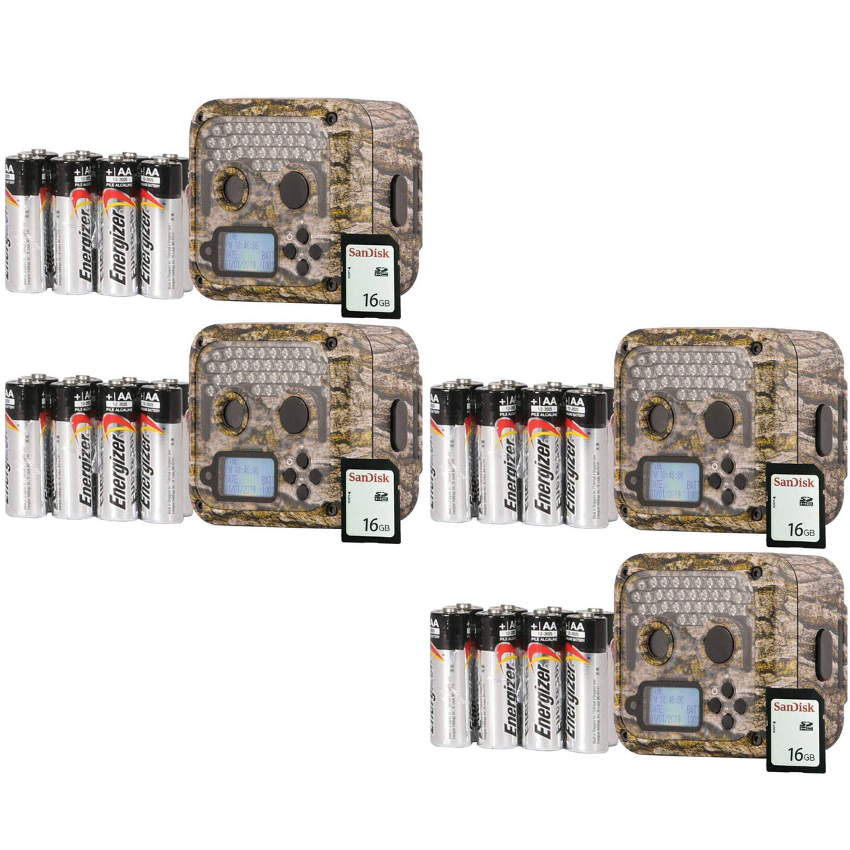4 Pack Infrared Game Trail Camera with SD Cards N8072