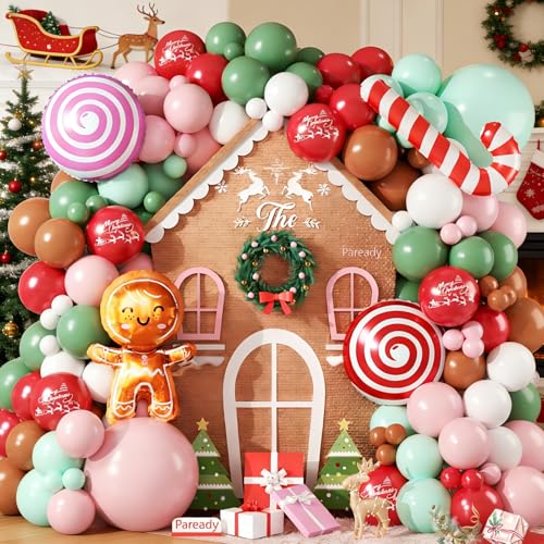 120 PC Pink Christmas Balloon Arch V780