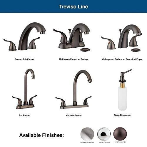 Venetian Bronze Plated Widespread Bathroom Faucet with Pop-Up Z4235