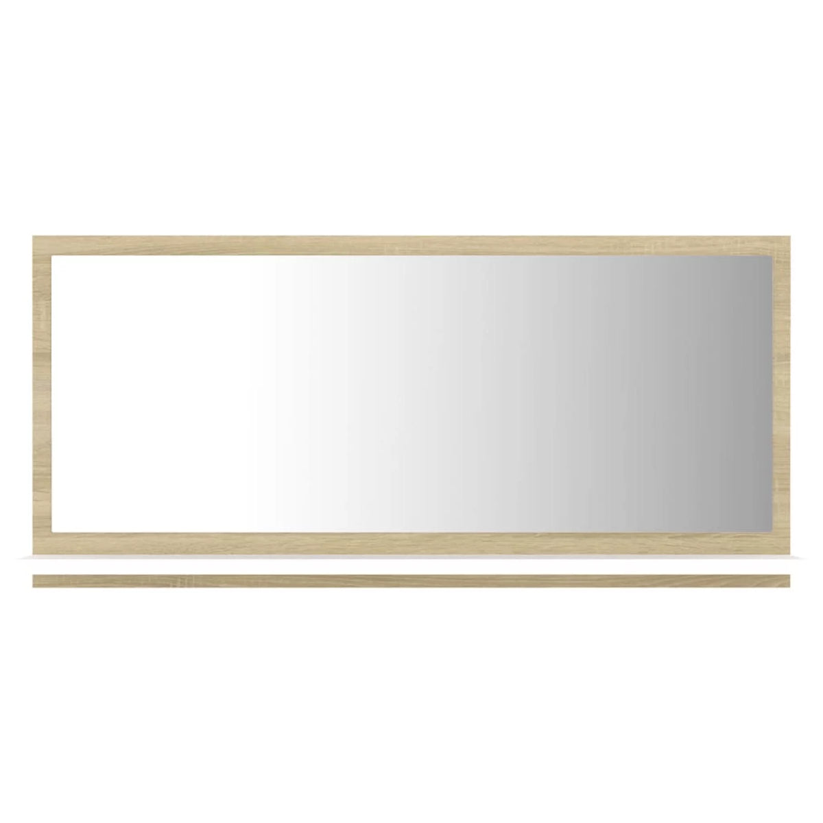 White and Sonoma Oak Wall Mirror with Storage Shelf G844580