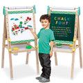 Double-Sided Whiteboard & Chalkboard Kids Easel with Paper Roll K690707