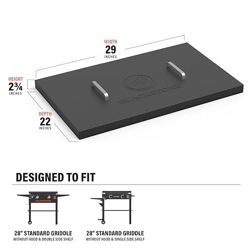 28" Powder Coated Steel Griddle Hard Cover L4206