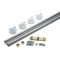 96 inch Top Mount Bypass Door Track Brass A21446