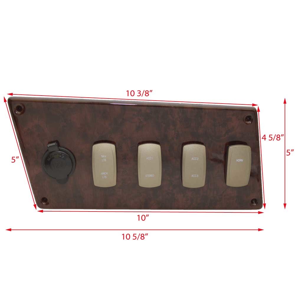 Woodgrain Boat Switch Panel W73561