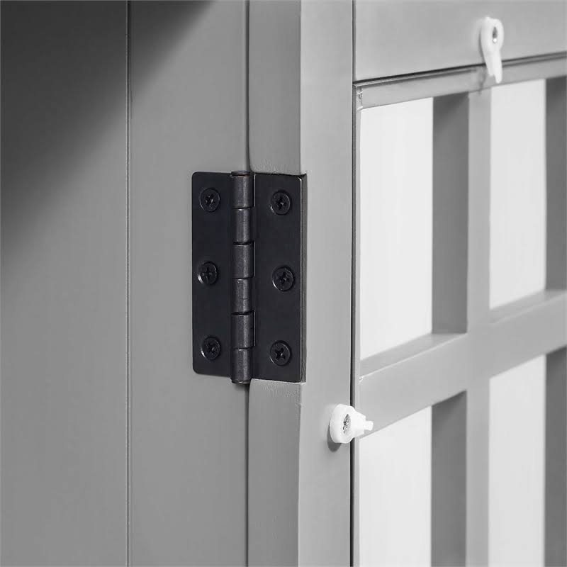 Gray Wood Single Door Cabinet M793275
