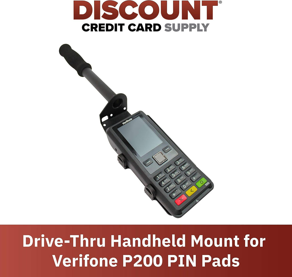 Black Drive-Thru Handheld Mount for Verifone P200 PIN Pad E38654