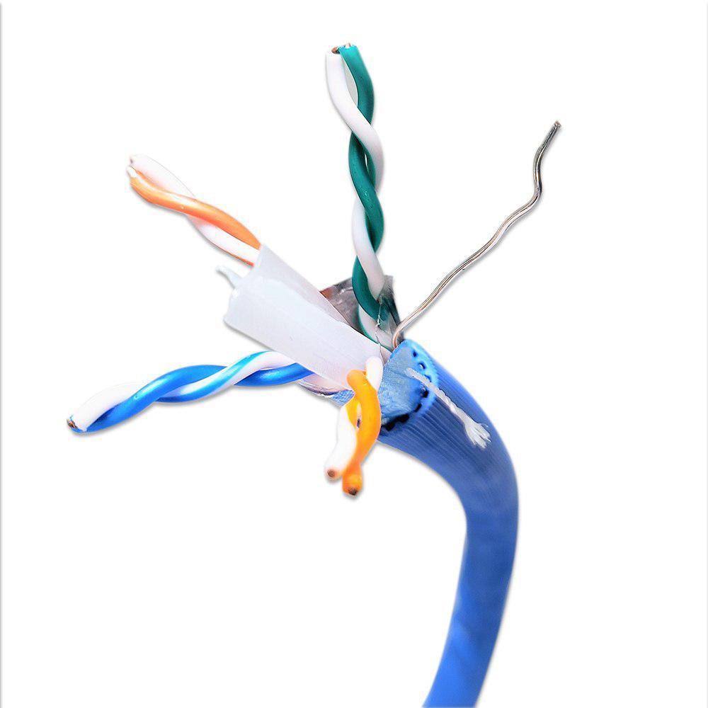Solid Shielded Cat6a Bulk Ethernet Cable - Blue W9789