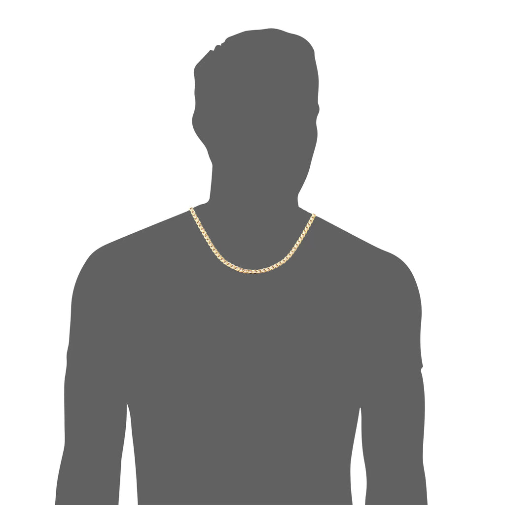 24 Inch 10k Yellow Gold Curb Link Chain Necklace V541892