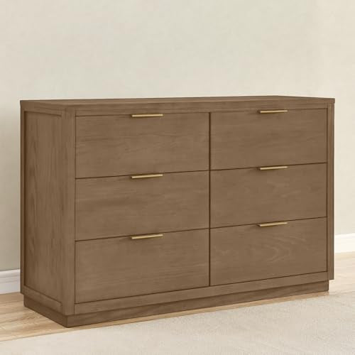 Teak Brown 6 Drawer Dresser R3588
