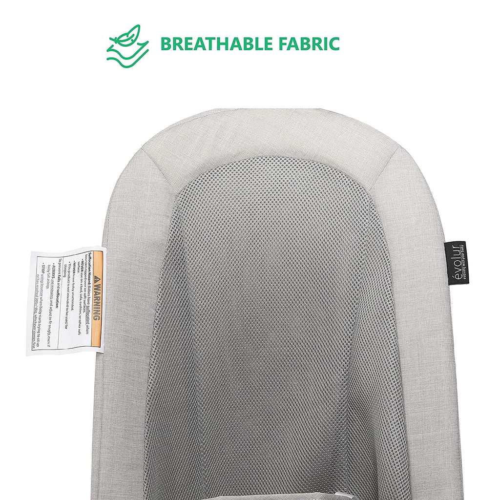 Gray Cotton Fabric Portable Infant Bouncer G4171