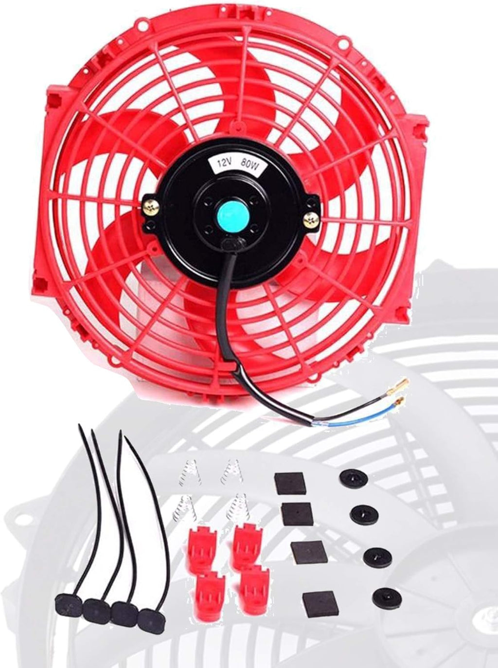 16" Universal Slim Electric Radiator Cooling Fan 12V Pack of 2 K958625