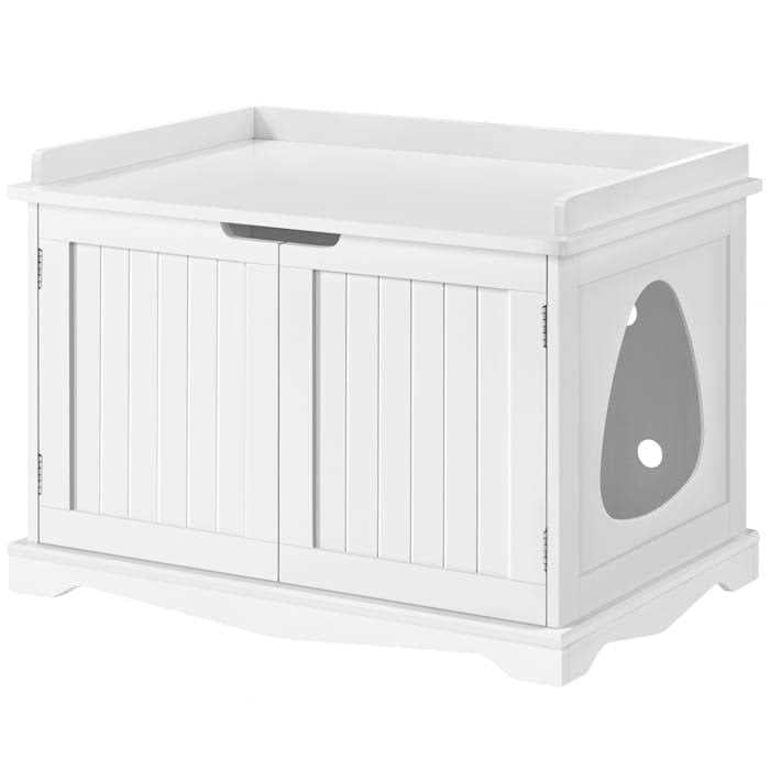 White Decorative Hidden Cat Litter Box I266