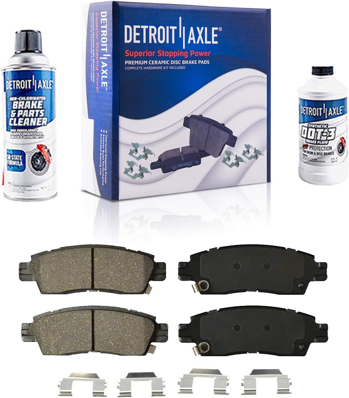 Drilled Slotted Disc Brake Rotors with Brake Pads 6pc Set P47890