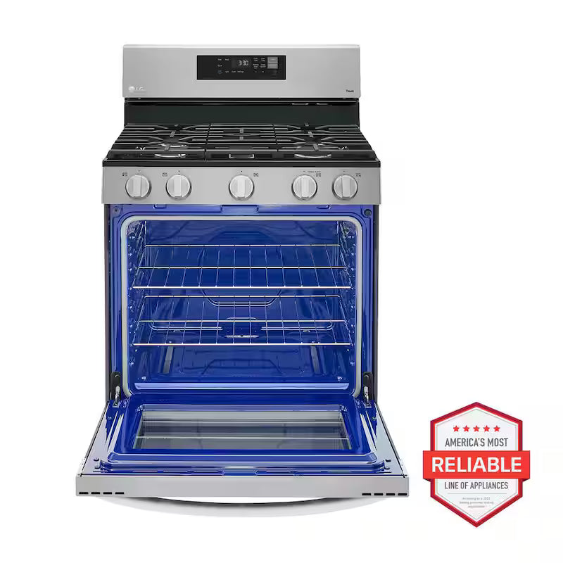 5.8 cu.ft. Smart Single Oven Gas Range with EasyClean, Wi-Fi Enabled Stainless Steel T8447