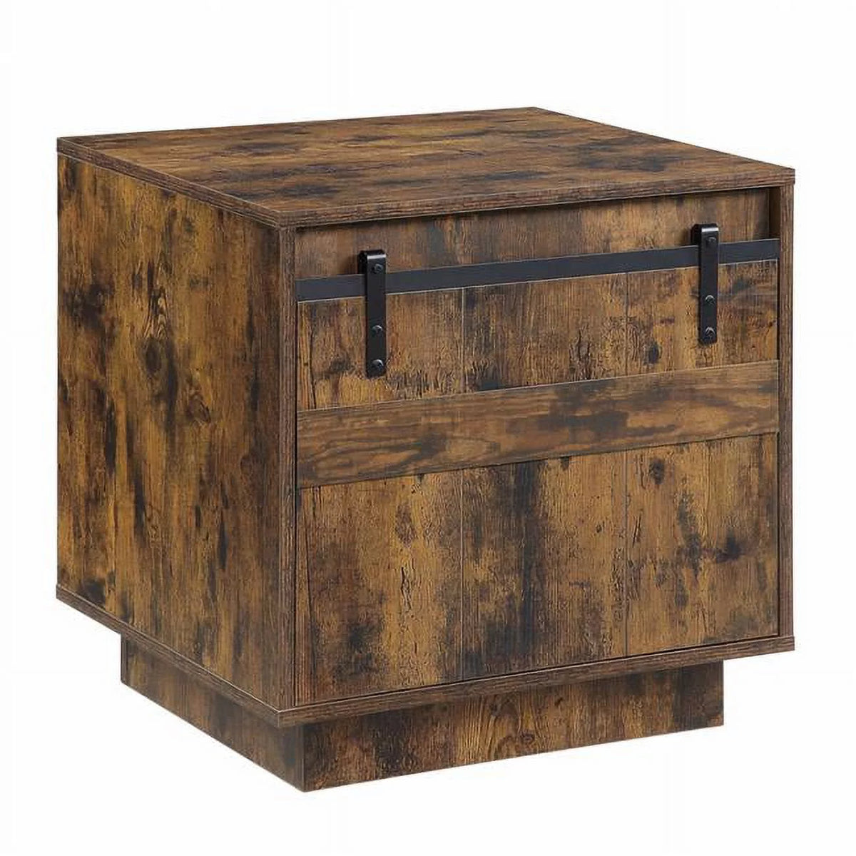 22 in. Rustic Oak Cabinet End Table V59245