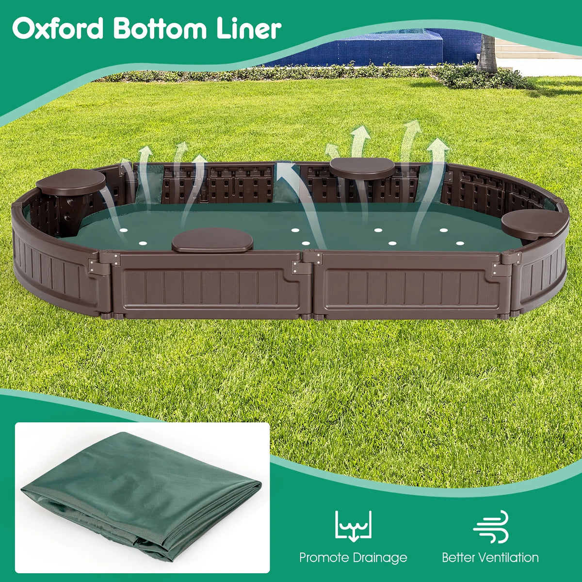 Wooden Sandbox with Cover K865657