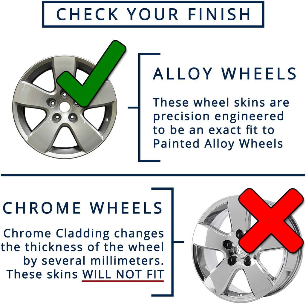 20" Gloss Black Wheel Skins (Set of 4) R1649