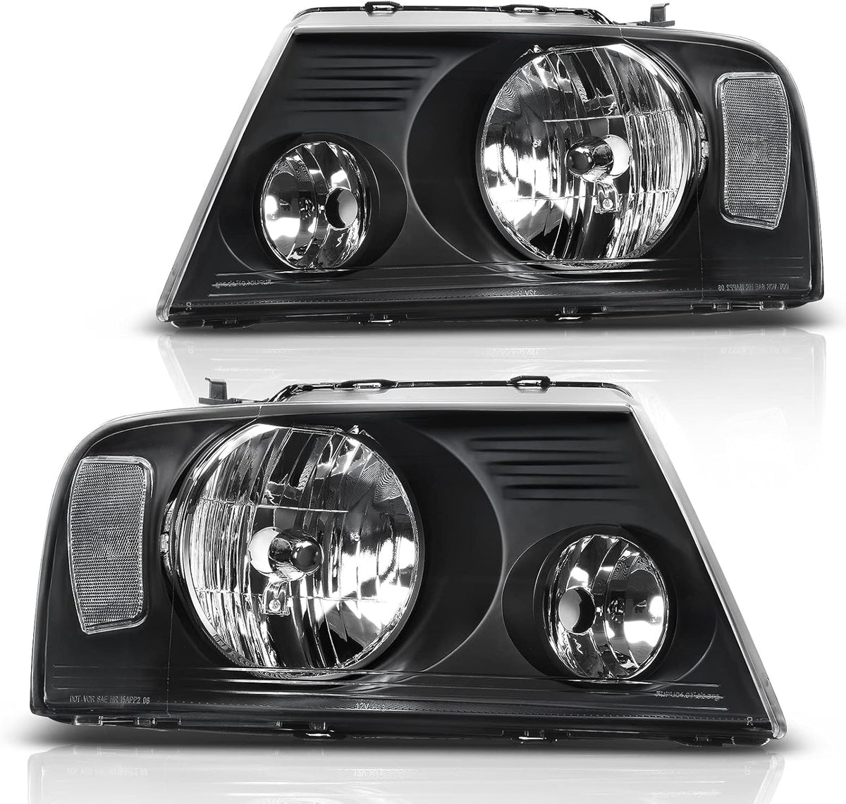 Chrome Housing Amber Reflector Headlight Assembly A999450