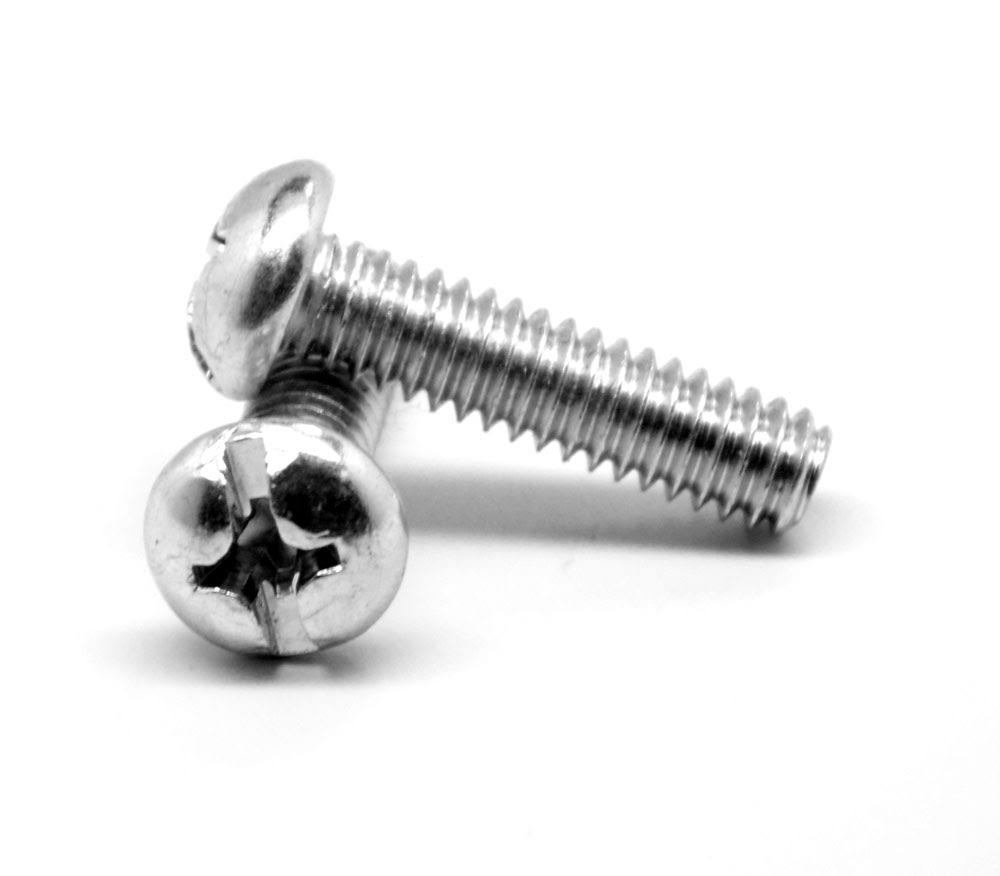 #6-32 x 7/8 Coarse Thread Machine Screw Combo Pan Head Low Carbon Steel Zinc Plated D607