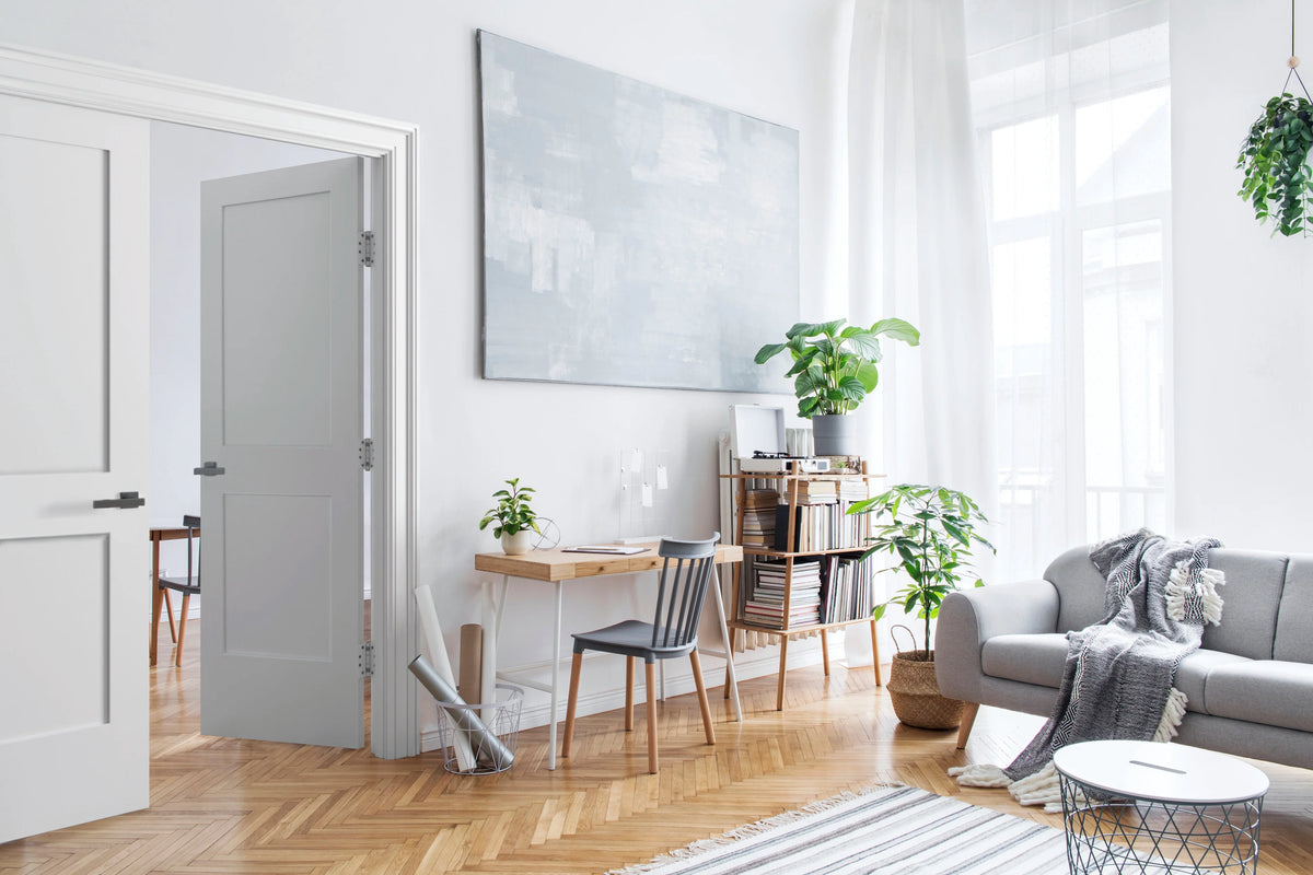Solid Core Double Prehung French Door with Oil Rubbed Bronze Hinges M6249