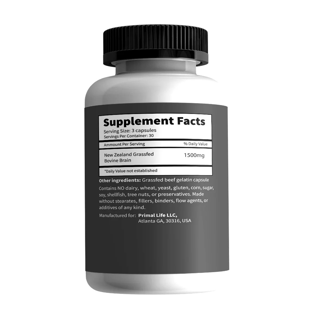 Grassfed Beef Brain 90 Capsules 1500mg K294