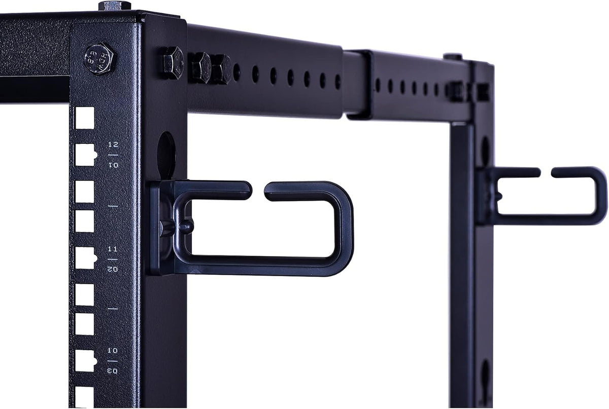 12U Open Frame Server Rack with Casters Y57374