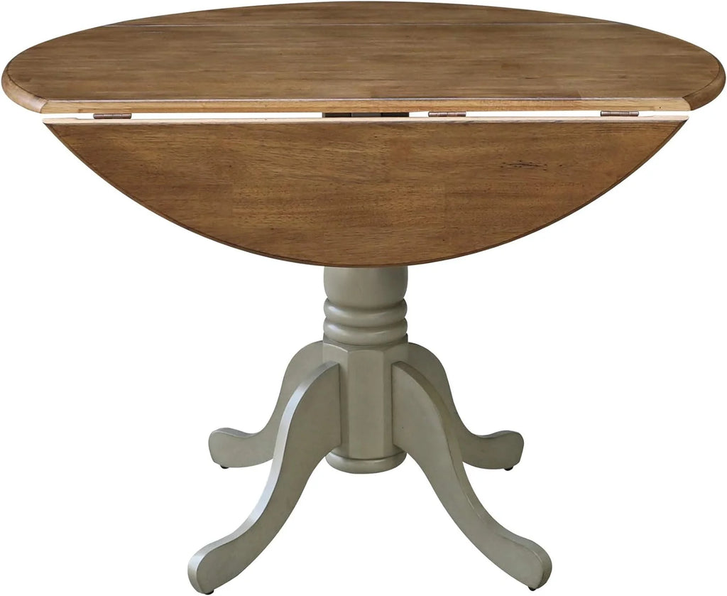 42 Drop Leaf Dining Table Distressed Hickory V719098