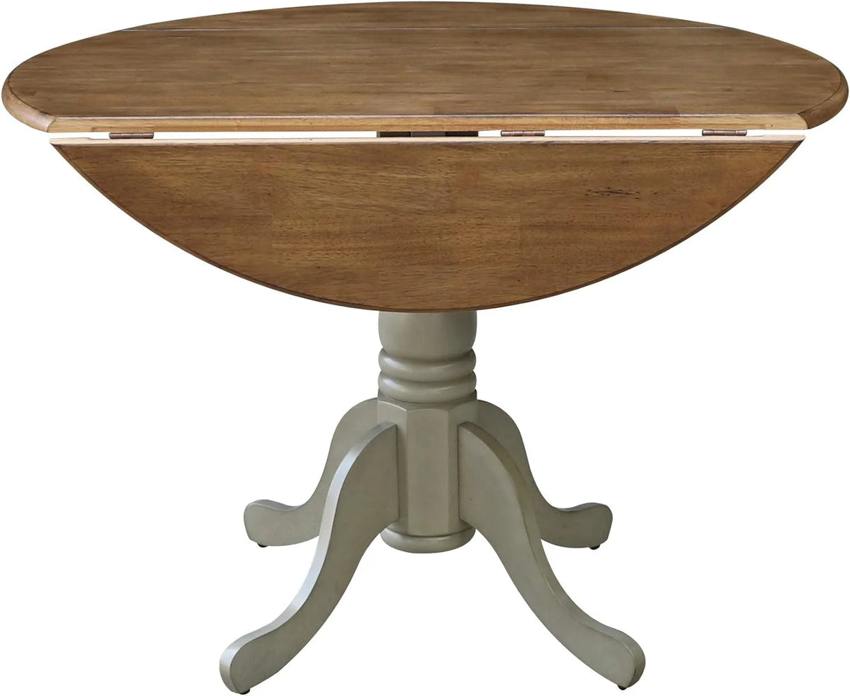 42 Drop Leaf Dining Table Distressed Hickory V719098