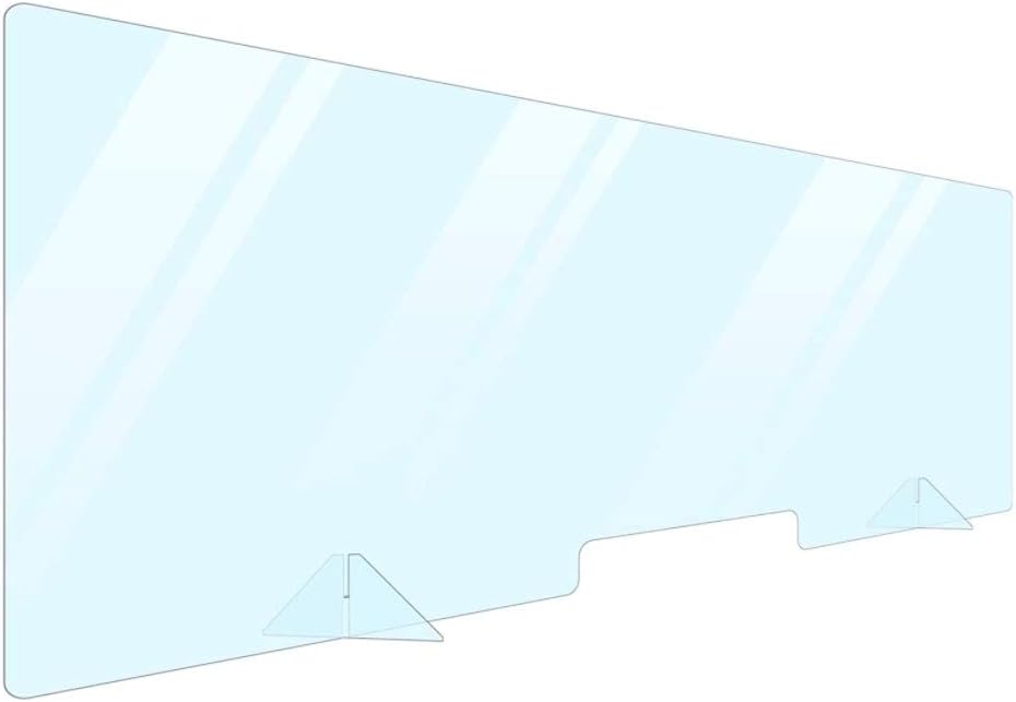 Portable Plexiglass Sneeze Guard Shield 48x24 A5467