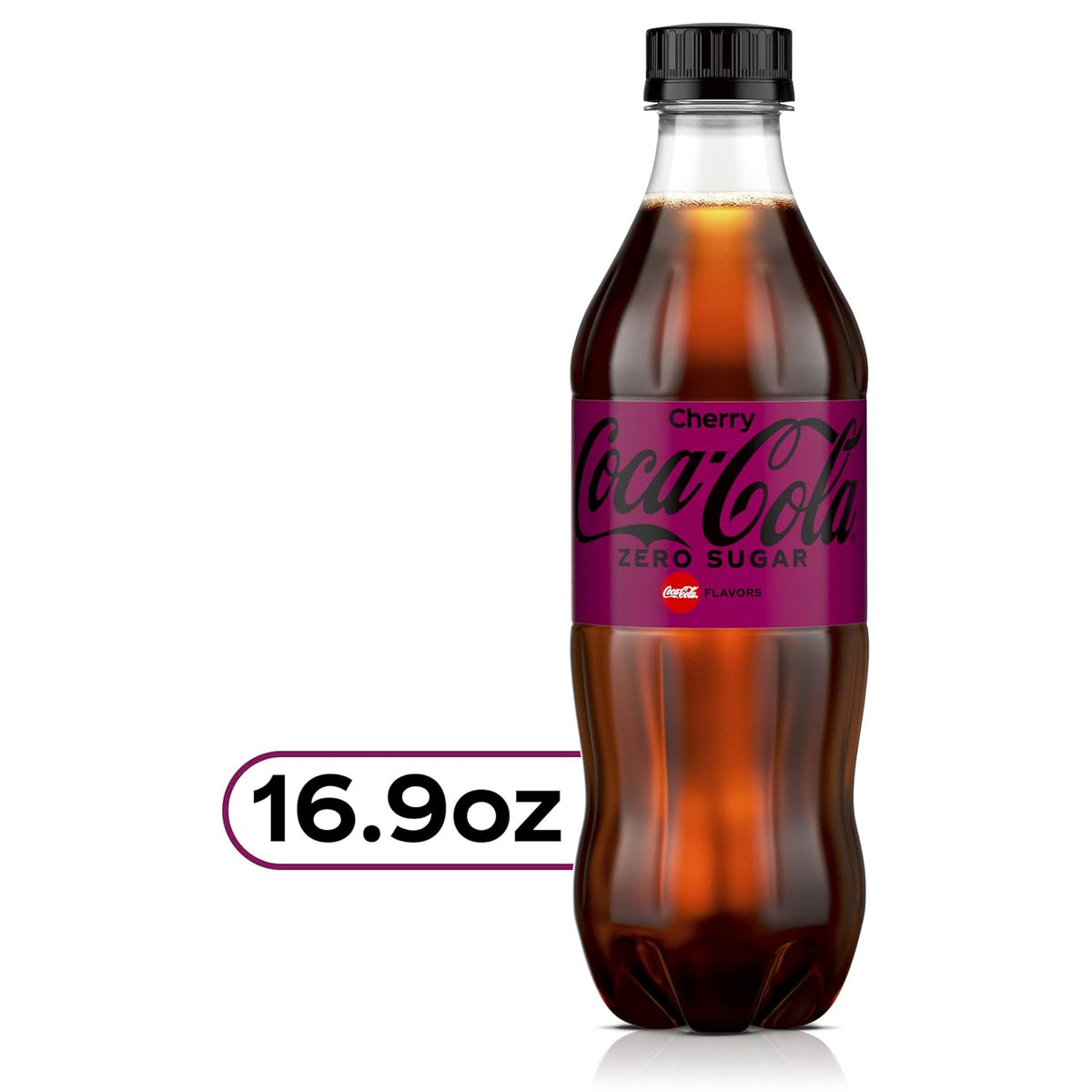 Cherry Coke Zero Sugar Soda Soft Drink, 16.9 fl oz, 12 Pack F95034