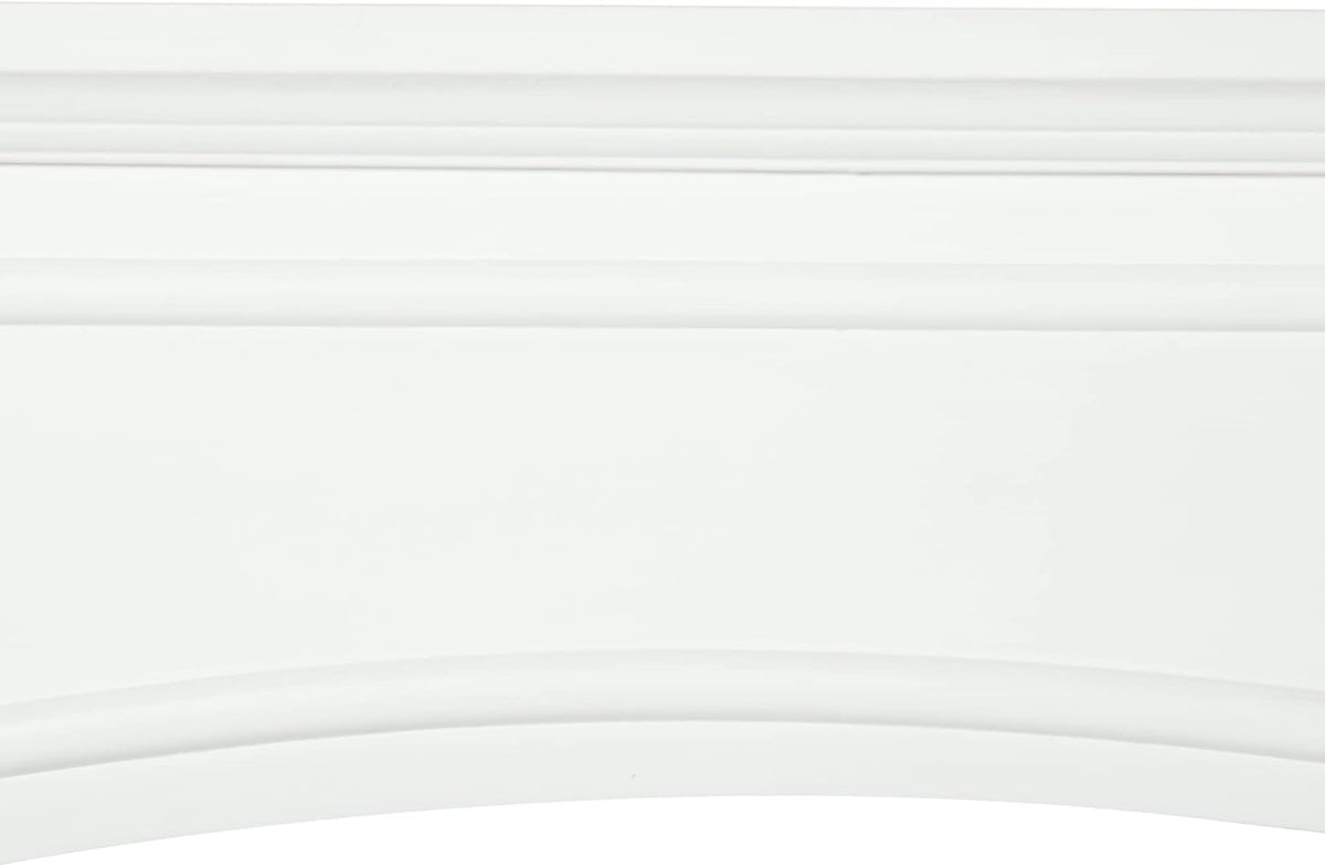 White Fireplace Mantel with Decorative Pattern Interior Width 29" Z655