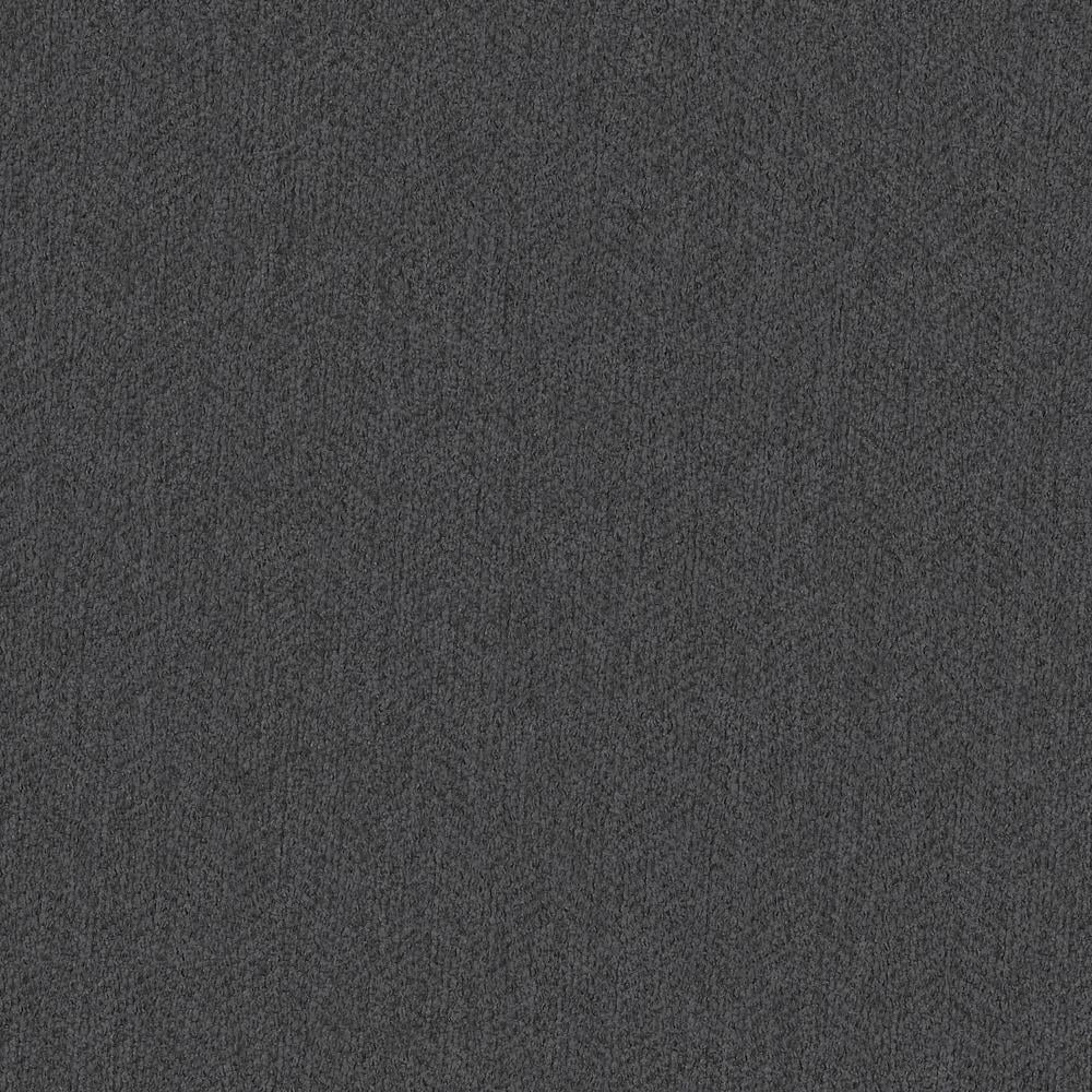 Charcoal Gray Herringbone Fabric Loveseat G14027
