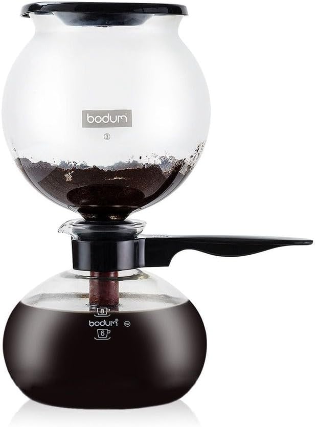 34 oz Vacuum Coffee Maker, Borosilicate Glass, Black E9975