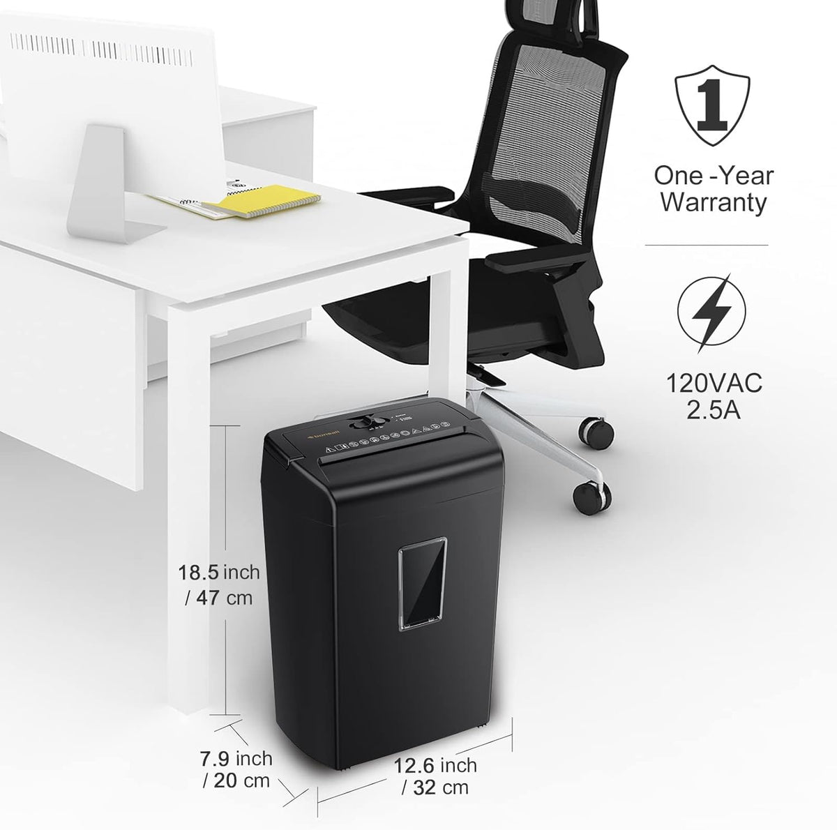 10-Sheet Cross-Cut Paper Shredder with 5.5 Gallons Basket U786599