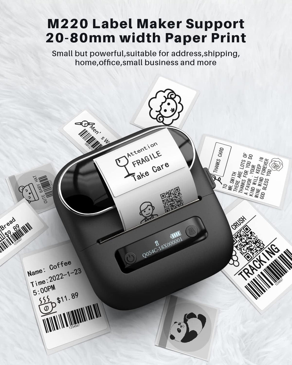 Portable Bluetooth Thermal Label Printer T12602