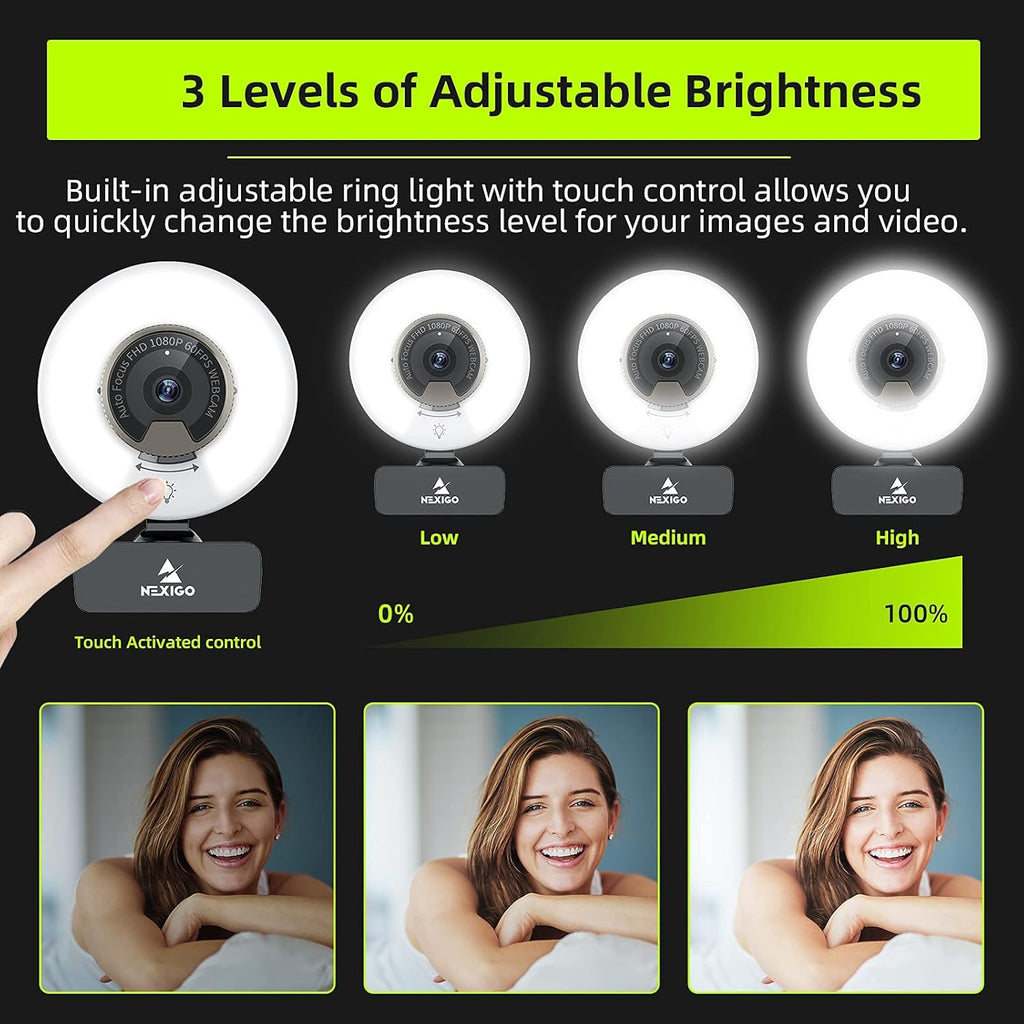 1080P 60FPS Webcam with Light N807