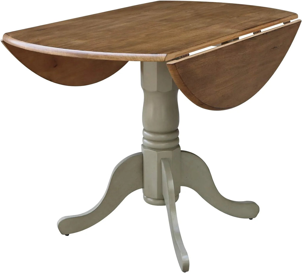42 Drop Leaf Dining Table Distressed Hickory V719098