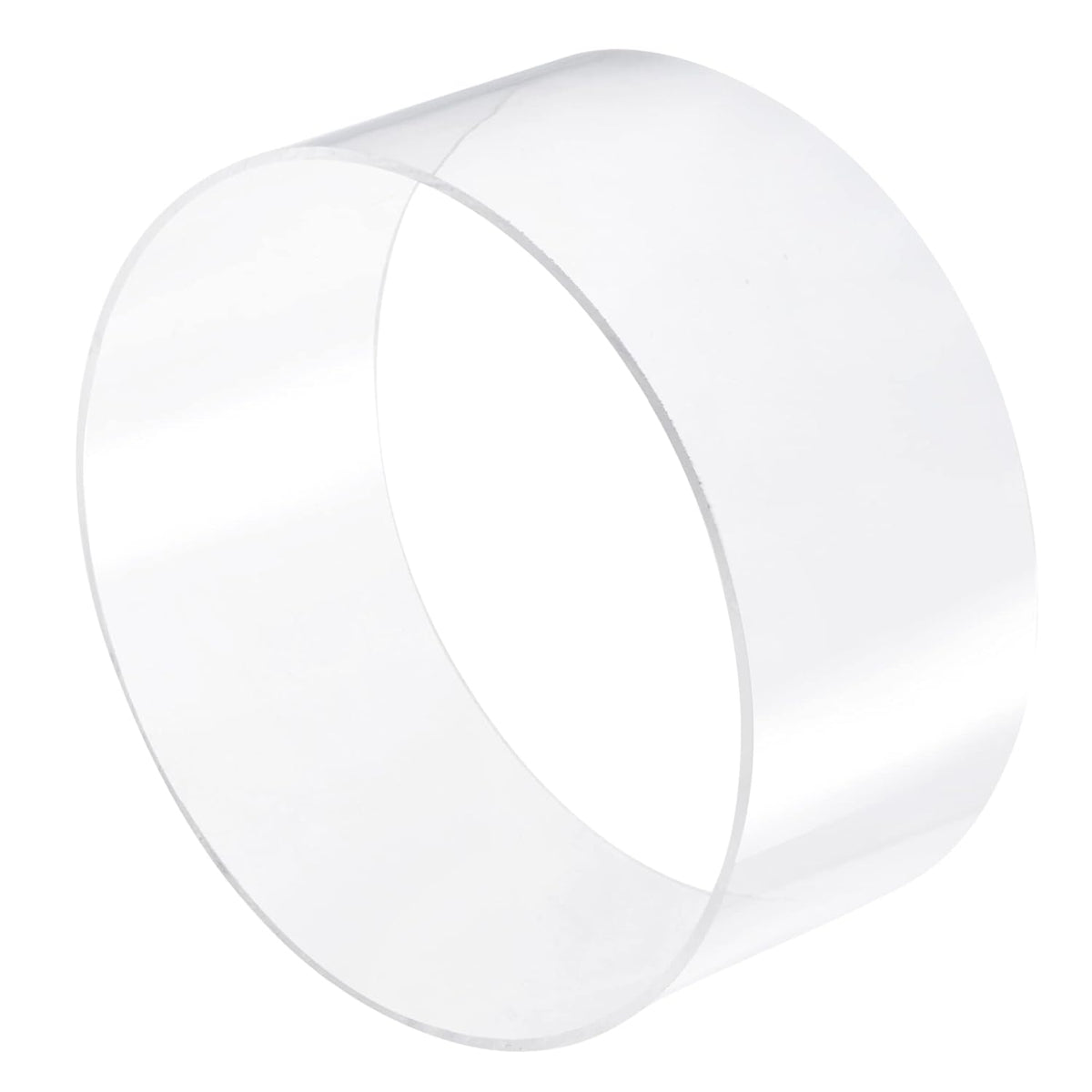 Clear Acrylic Rigid Round Tube 8.4 ID 4 Length Pack of 2 J9317
