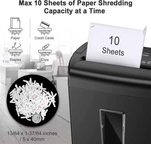 10-Sheet Cross-Cut Paper Shredder with 5.5 Gallons Basket U786599