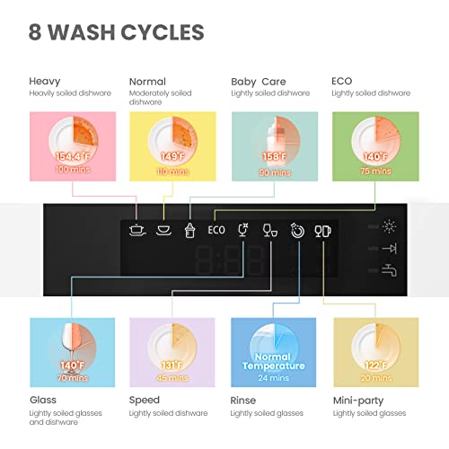 Black Countertop Portable Dishwasher, 6 Place Settings F297515