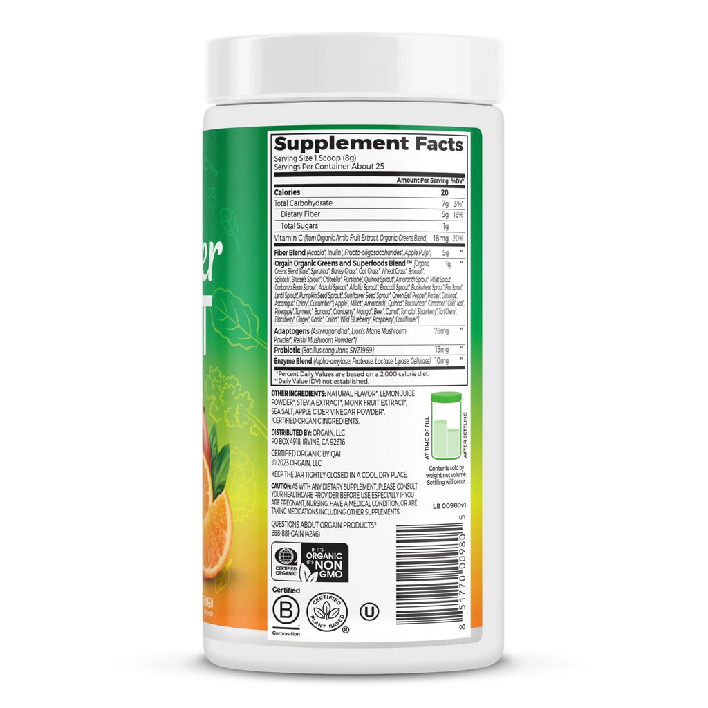 Orange Mango 0.44lb Fiber Superfood Powder U1865